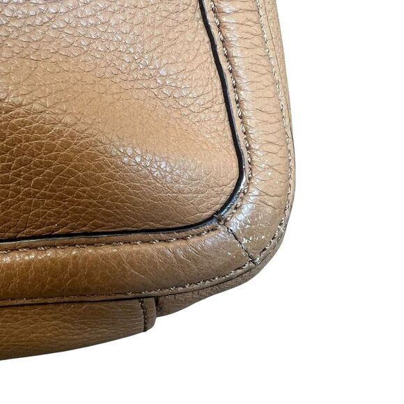 Tory Burch Amanda Tan Camel Leather Easy Tote Shoulder Bag Tote - Picture 14 of 16